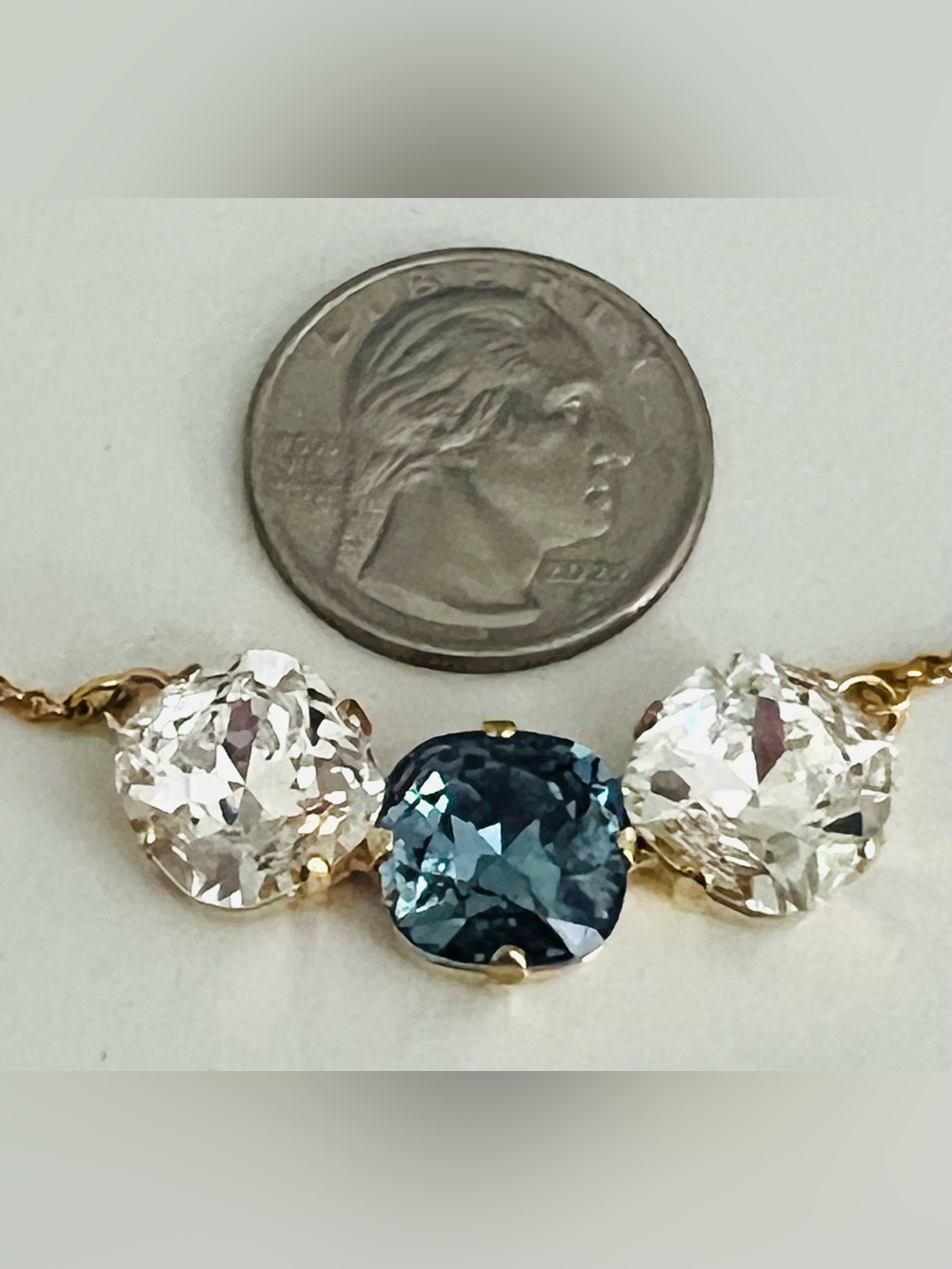 JOJO Loves You❤️ Crystal Trio Necklace - Picture 3 of 3